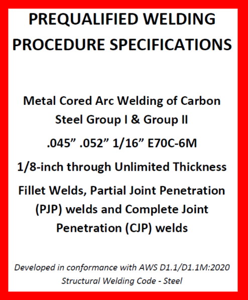 MCAW Prequalified Welding Procedures (PDF Format)