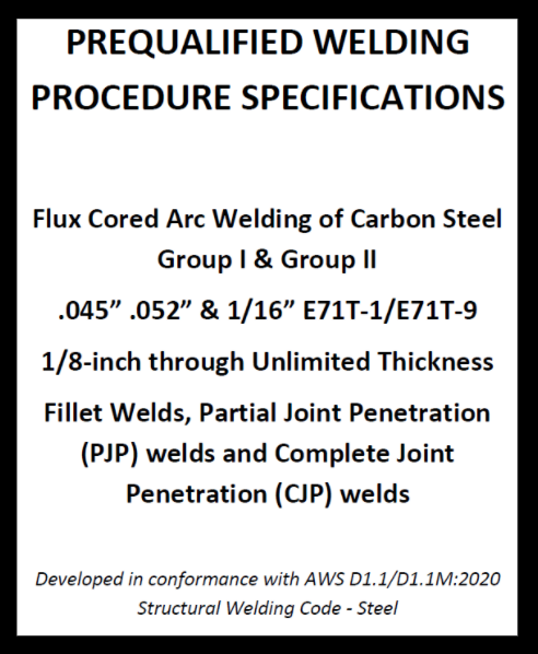 FCAW Prequalified Welding Procedures (PDF Format)