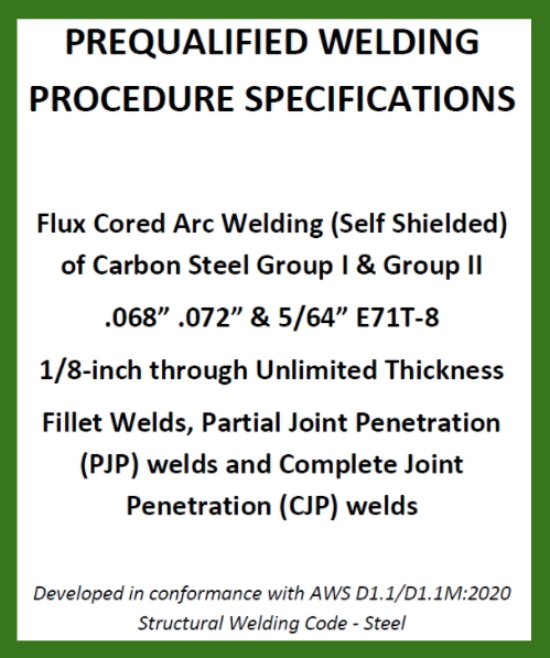 FCAW Prequalified Welding Procedures (PDF Format)