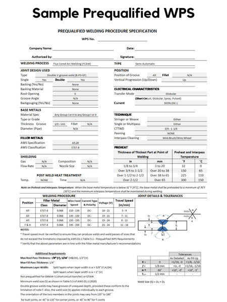 SMAW Prequalified Welding Procedures (PDF Format)